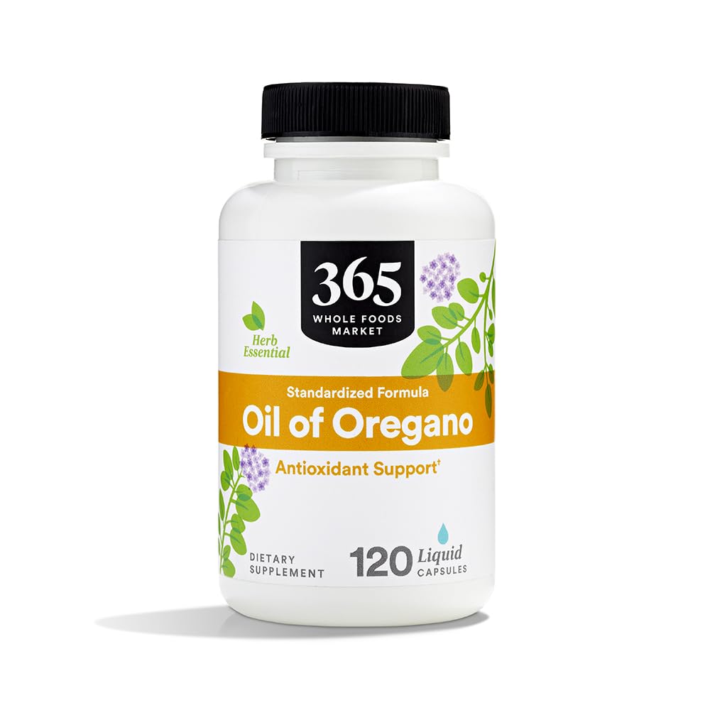 365 by Whole Foods Market, Oil of Oregano Standardized Formula, Antioksidantti tuki, Vegan Liquid Kapselit, 120