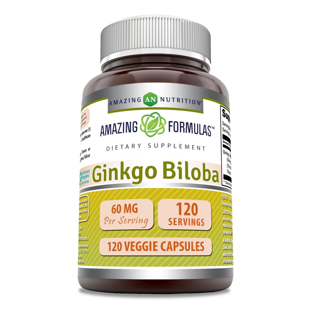 Hämmästyttävä Formula Ginkgo Biloba Supplement ... 60 Mg... 120 Kasviskapselit...