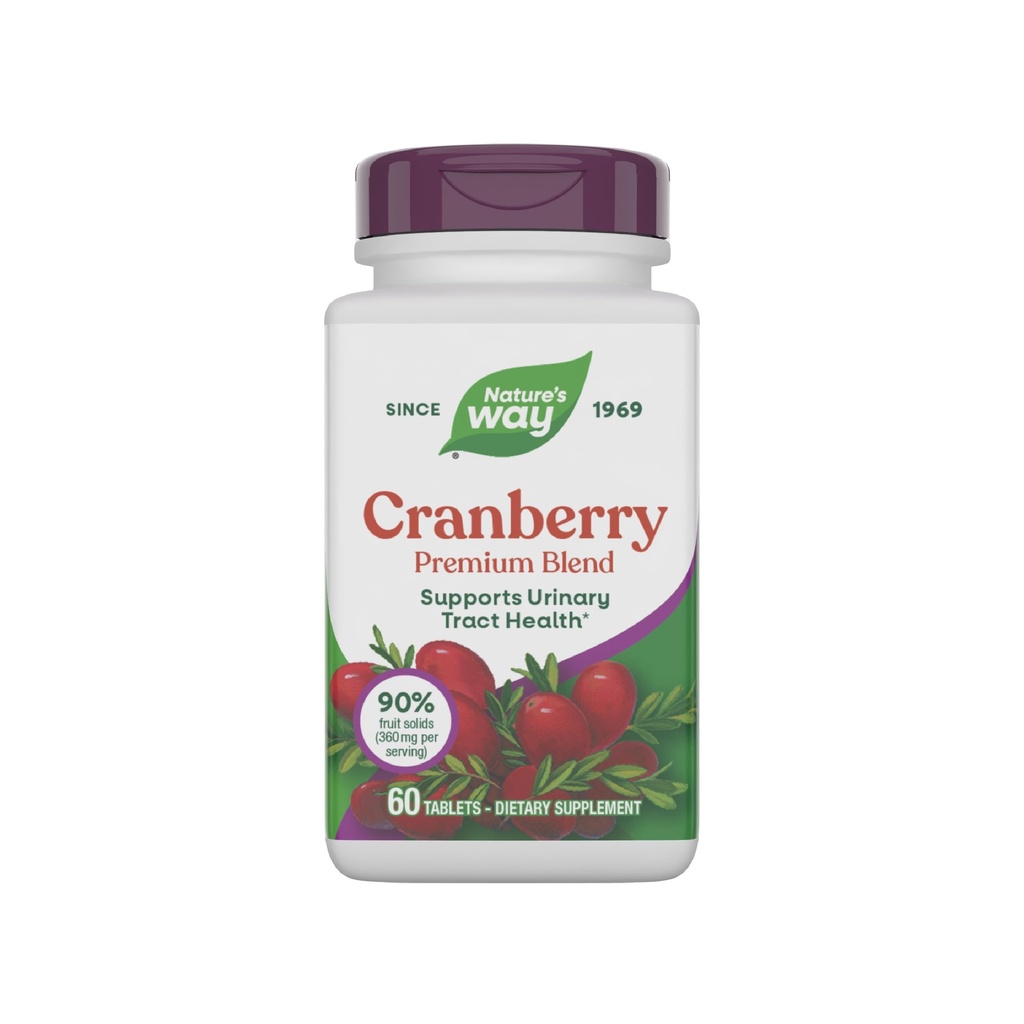 Nature's Premium Blend Karpalo, Virtsan Tract Health Support* Täydennys C-vitamiini, 60 tablettia
