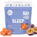 SAM+LEO Sleep Gummies for Kids & Teens with Melatoniini, Passion Flower & Vitamiine B6 - Hellä unilääke Gummies for restful uni .