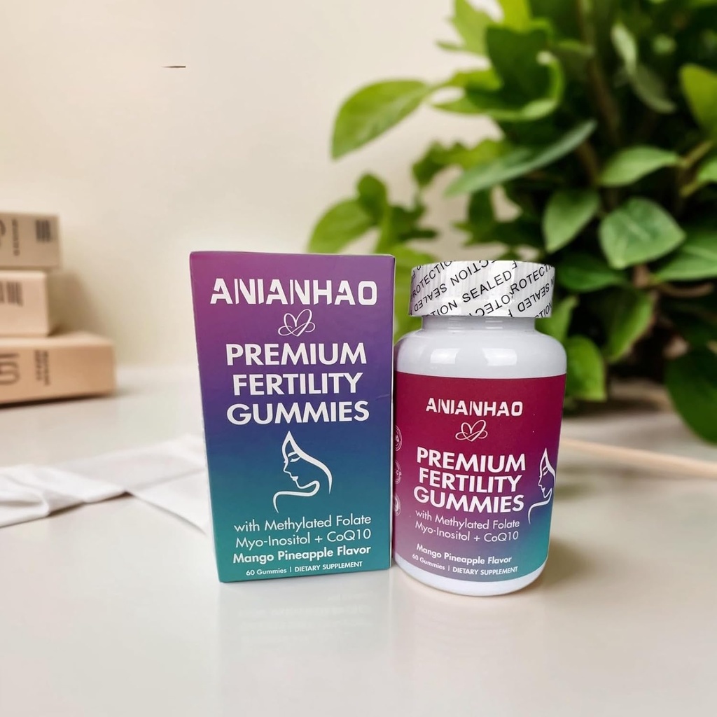 Premium fertilitet Gummies, Feminine Balance Gummies, för kvinnors hälsa och välbefinnande, Prenatal Conception Supplements, med CoQ10, Folate och vitaminer, Ovulation & Menstrual Cycle