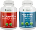 Puhdasta punaista riisiä 1200 mg CoQ10 & Niacin + magnesium Glycinate 400 mg - 120 kapselia + 270 tablettia - valmistettu Yhdysvalloissa