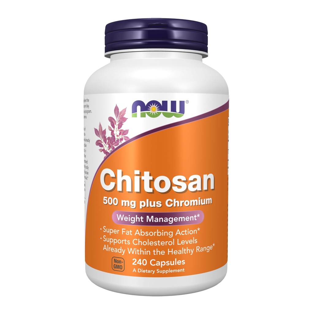 NOW Supplements, Chitosan 500 mg plus Chromium, Weight Management *, 240 Veg Capsules