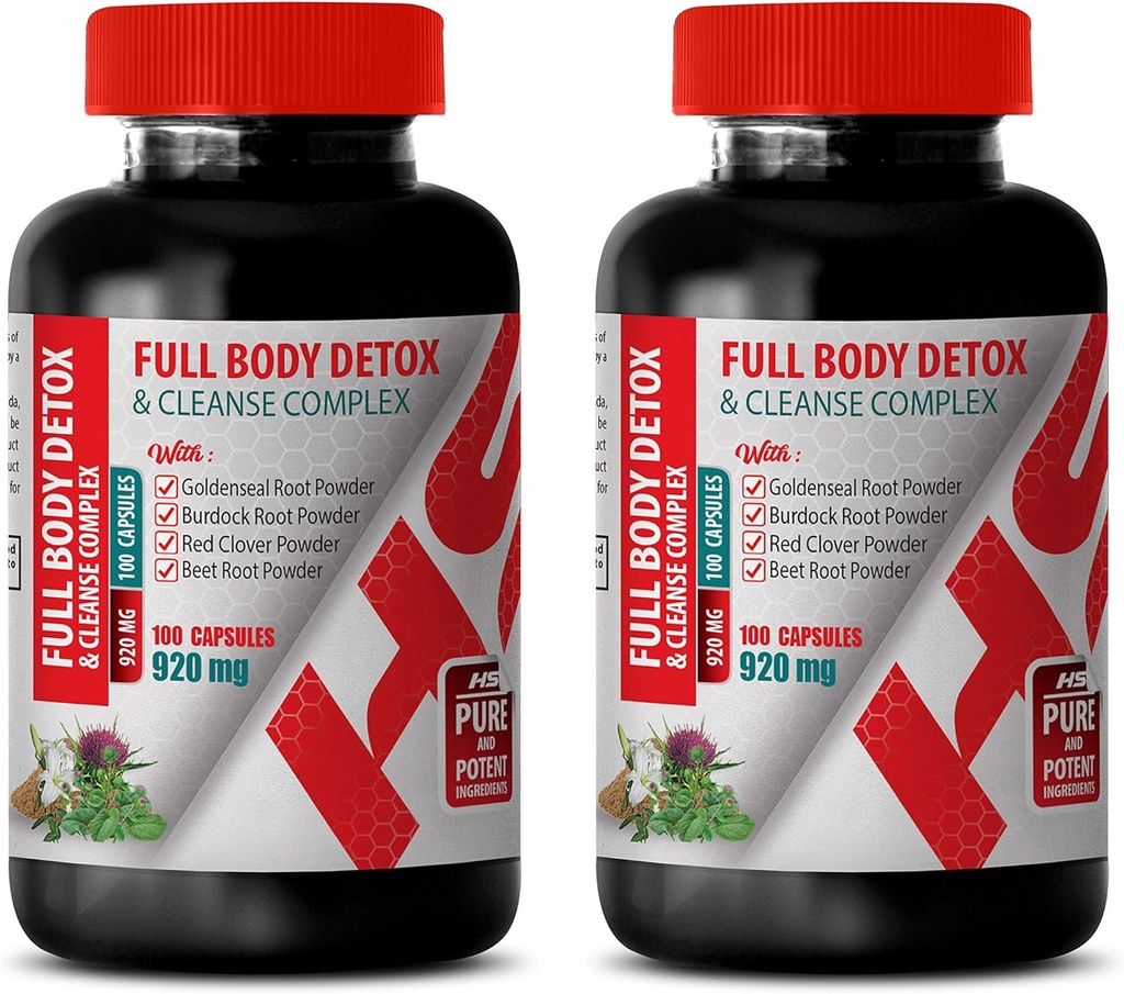 Liver Support Supplement Milk Thistle - Full Body Detox och Cleanse Complex 920 MG - Milk Thistle Liver Support - 2 flaskor 200 kapslar