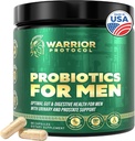Probiootit miehille, joilla on prebiootteja - Men Probiotic Supplement for Ruoansulatus-, Gut Health, Immunoterveys-, turvotus- ja eturauhashoito - Kantahylly Vakaa, Gluteenittomat ja soijattomat 60 kapselia.