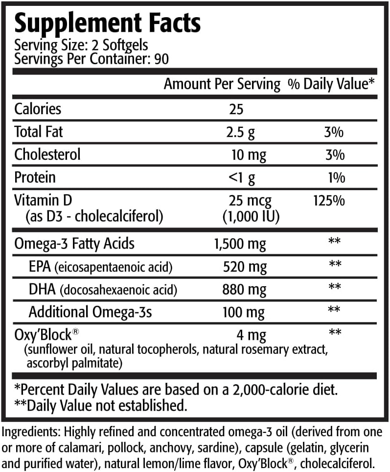 Res-Q 1250+ Omega-3 & D3-vitamiini Kalaöljykapselit 3-pakkaus