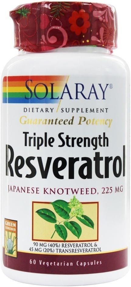 Solaray Triple Strength Resveratrol - 225 mg - 60 kasviskapselia