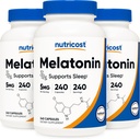 Nutricost Melatoniini 5 mg, 240 kapselia (3 purkkia)