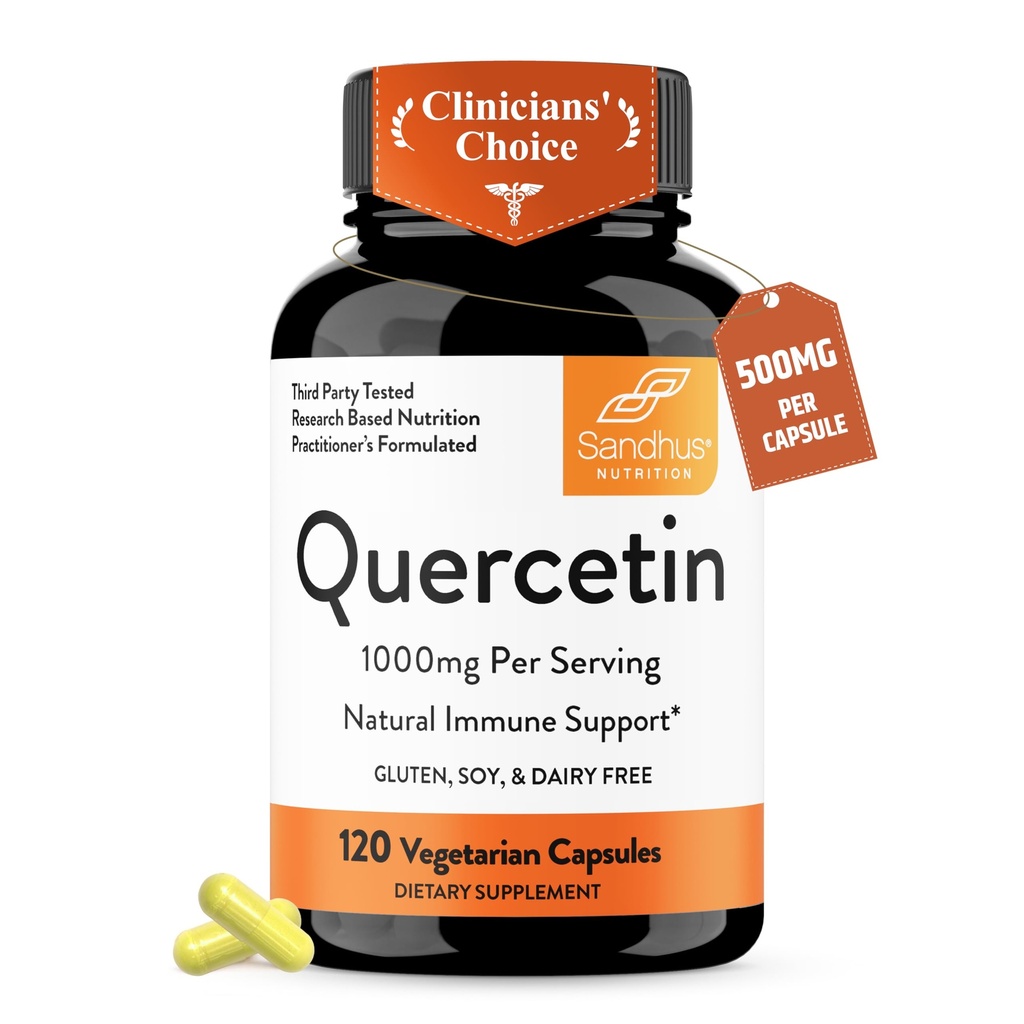 Sandhun Quercetin Kasvissyöjäkapselit Lisäravinteet 120 Lukumäärä (paketti 1) ...