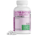 Bronson Ultra Biotin 10 000 Mcg hiusten ihoa ja kynsiä täydentää, ei-GMO, 120 kasvissyöjä kapselit