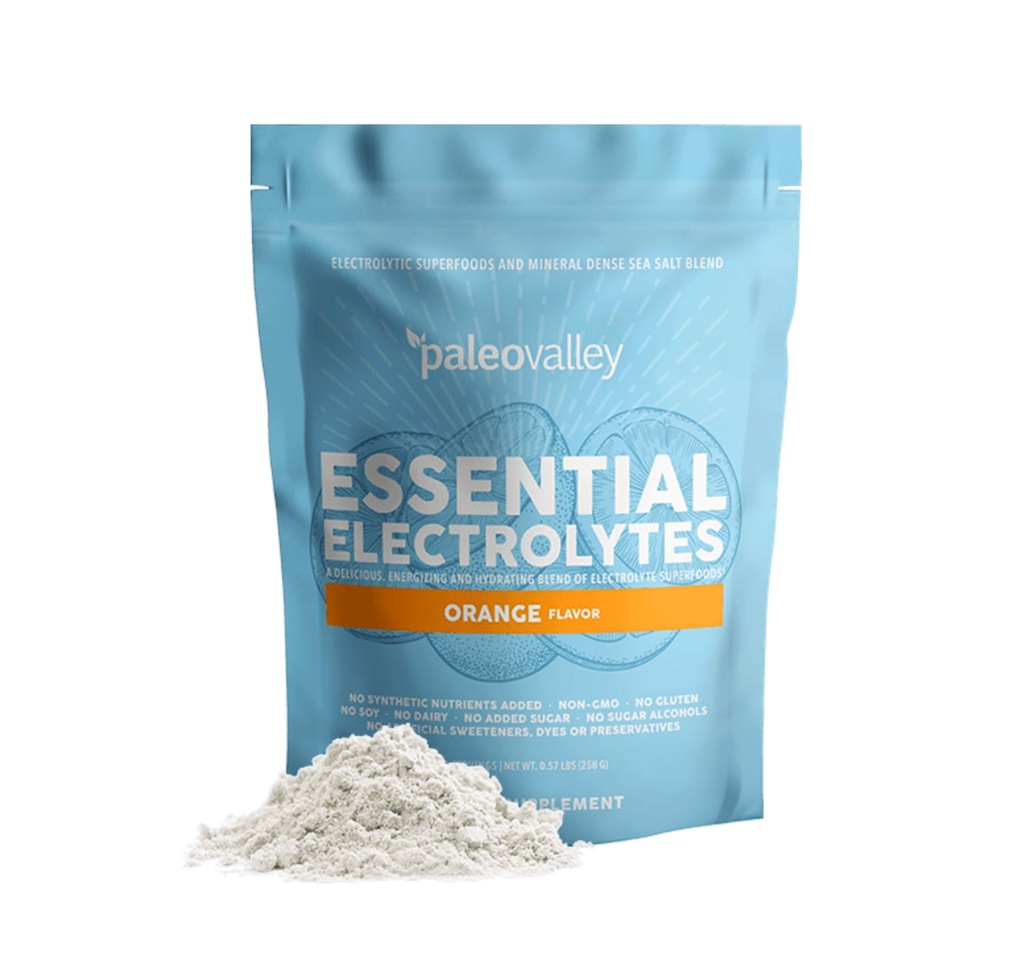 Paleovalley Essential Electrolytes Powder - Full Spectrum Orange Electrolyte Powder for Hydration, Energy and Muscle Recovery - Ei sokeria lisätty - 28 Tarjoukset