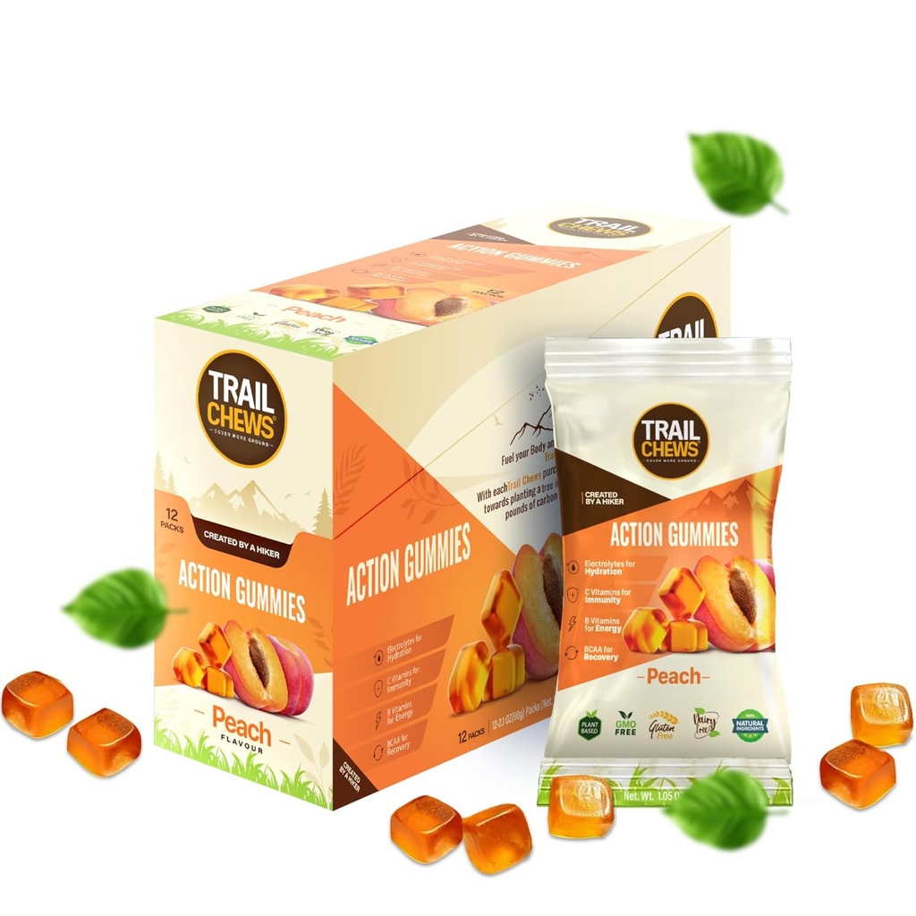 Tehostaa kestävyyttä ja suorituskykyä. Plant-Based & Gluteeniton. 12 pussia, 10 Gummie Each.