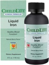 ChildLife Essentials Liquid Silitysrauta - Lisäravinteet lapsille, Tukee Terve veri toiminta, Kaikki luonnolliset, Gluteeniton, Iron Drops lapsille - Natural Berry Flavor, 4 Fl Oz pullo