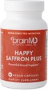 Dr Amen BrainMD Happy Saffron Plus - 90 kapselia, 2 kapselin pakkaus - Saffron Flower Extract, Curcumin & Sinkki - Vegan, Gluteeniton - 60 Tarjoilut yhteensä