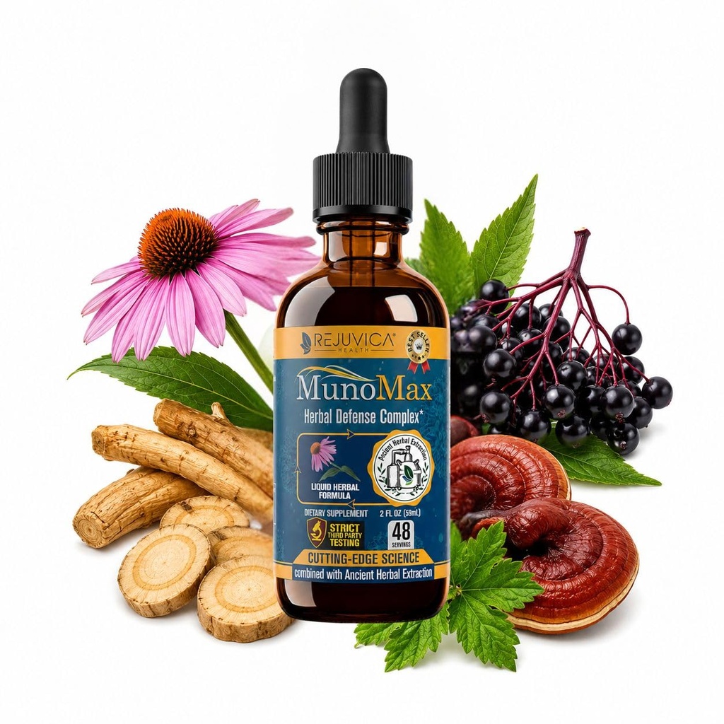 MunoMax - Advanced Immunosupport Supplement - Liquid Delivery for Better Absorption - Echinacea, Astragalus, Reishi, Goldenseal, Elderberry & More!