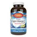 Carlson - Super Omega-3 Gems, 1200 mg Omega-3s, sydän- ja verisuonituki, aivotoiminta & Vision Health, Norwegian, 180 pehmeää geeliä