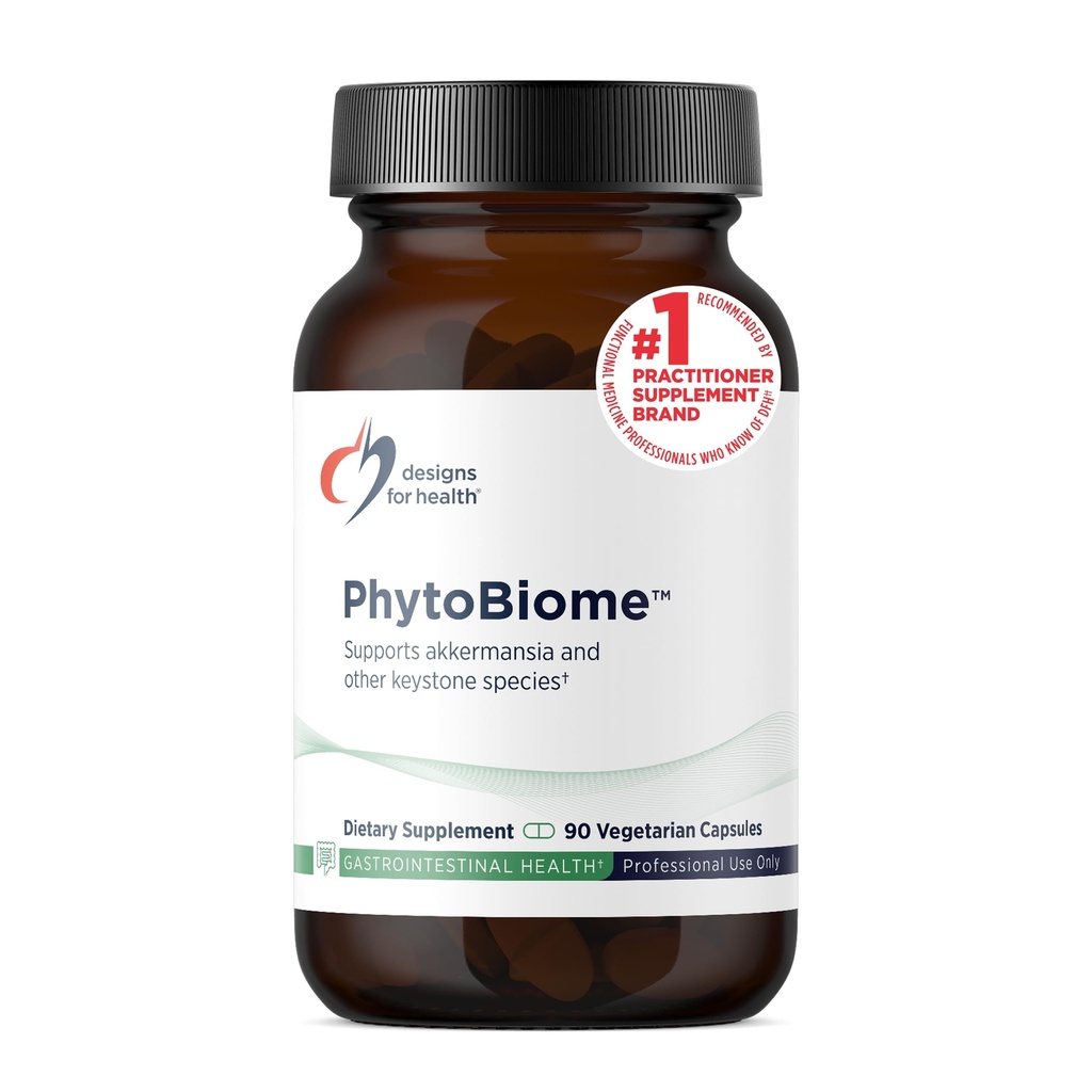 Designs for Health PhytoBiome - Polyfenolit Supplement Gut Microbiome Tuki - Perinteinen prebiootti Vaihtoehto tukea Gut Health - Digestio täydentää (90 kapselia)