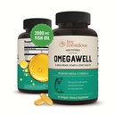 Live Tietoinen OmegaWell Omega 3 Fish Oil - 2000mg Kapselit: sydän, aivot, & Joint Support - 800 mg EPA 600 mg DHA - kestävästi lähdetty - Softgels - 30 päivän toimitus
