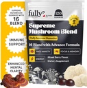 16 Blend sieni Gummies - Sieni Gummies aikuisille, Sienen täydentää Chaga, Lions Mane, Reishi, Cordyceps Focus & Clarity, Tukee Microdosing sieniä - Mixed Berry