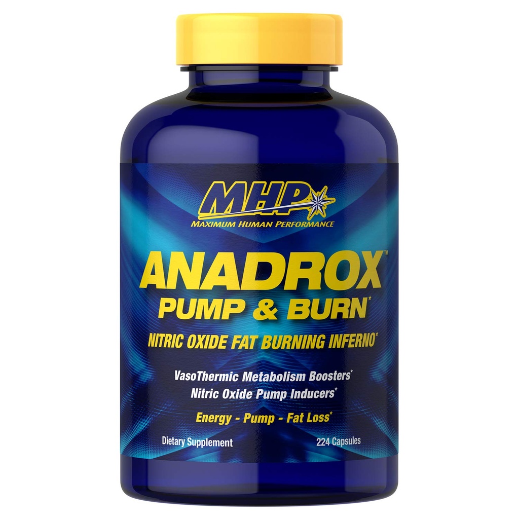 MHP Anadrox Pump & Burn, Nitric Oxide Fat Burning Inferno, 224 kapslar