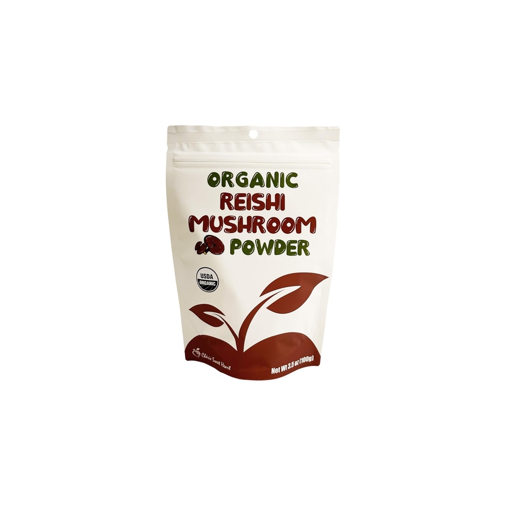 Cherie Sweet Heart Organic Reishi Mushroom Powder, 3,5 Oz, Immuuneja Boosting, Kahvin Enhancer (Pakkaus May Vary)