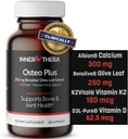 Osteo Plus 4-i-1 Omfattande tillägg - Kalcium med vitamin D3, K2 och Bonolive - Stöder hälsosam åldrande - Glutenfri, icke-GMO, Vegan (60 greve)