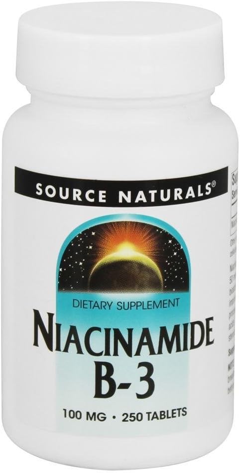 Source Naturals Niacinamide B-3 100mg Metabolic Support - 250 tablettia