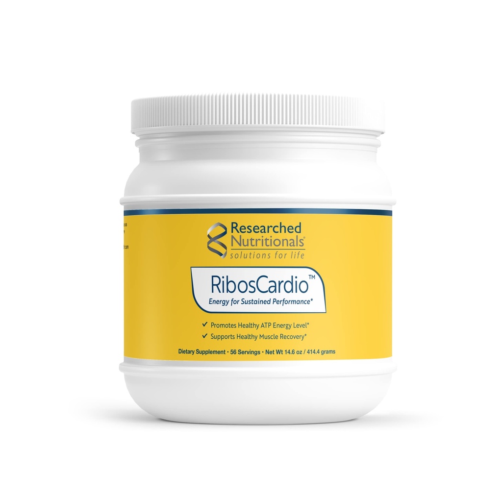 Tutkitut ravitsemustuotteet RibosCardio ATP Energy Powder - D Ribose & L Carnitine täydennysosa magnesium, Malic Acid - tukee lihasten Recovery, Heart Health & Brain Health (41,4 g)