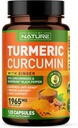 Gurkmeja Curcumin 1965mg med Ginger & BioPerine Black Pepper Extract - Hög Absorption 95% Curcuminoids för Joint & Antioxidant Support - Non-GMO, Gluten-Free, Vegan - 120 Herbal Supplement Capsules