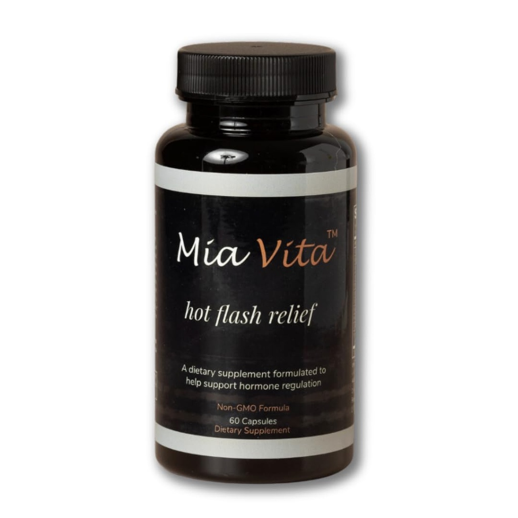 FEmmepharma Mia Vita Hot Flash lisäravinteet vaihdevuosia ei-GMO Natural Hormoni asetuksen Night Sweats Black Cohosh & Dong Quai 60 kapselia (30 päivän toimitus)