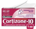 Cortizone 10 Maximum Strength Feminine Itch Cream, 1% Hydrokortisoni, 1 oz.