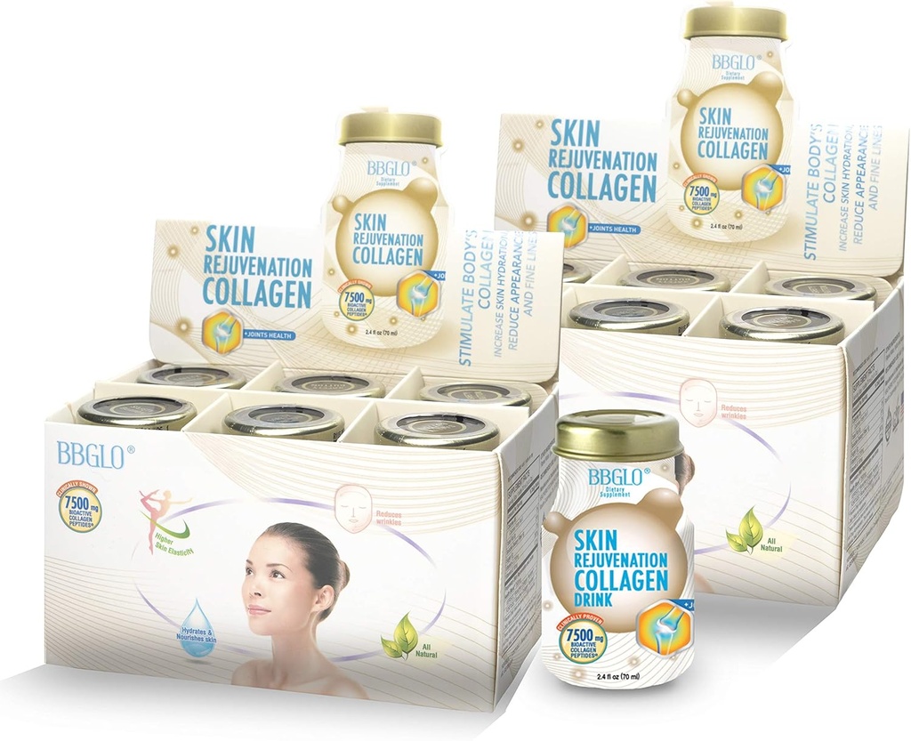 BBGLO® Ihon nuorentuminen Collagen Drink - anti ikääntyminen Complex, 2.4 fl. Oz (12 pulloa, Joint)