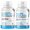 Nature's Fusions GlyNAC-ET (60 kapselia) - R Alpha Lipoic Acid 600mg (60 kapselia) - Ikääntymistä estävä Bundle