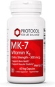 PROTOCOL FOR LIFE BALANCE MK-7 Vitamin K2 300mcg - Extra styrka - VIT K Supplement - MK-7 Vitamin K2 Life Balance - Support Bone Health & Vascular Elasticity - Non-GMO & Vegan - 60 Veg kapslar