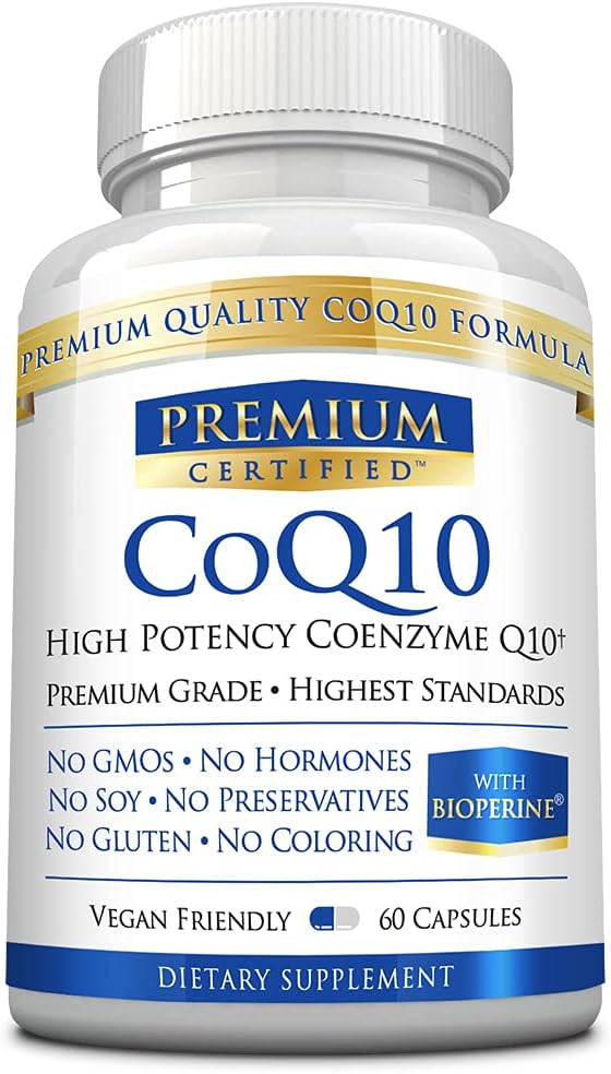 CoQ10 - Coenzyme Q10 300mg MCT Oil ja Piperine - Nopea imeytyminen - Boost antioksidantti tasoilla, parantaa energiaa, tukea Cardio ja hedelmällisyys - 60 kapselia - Vegaani ystävällinen