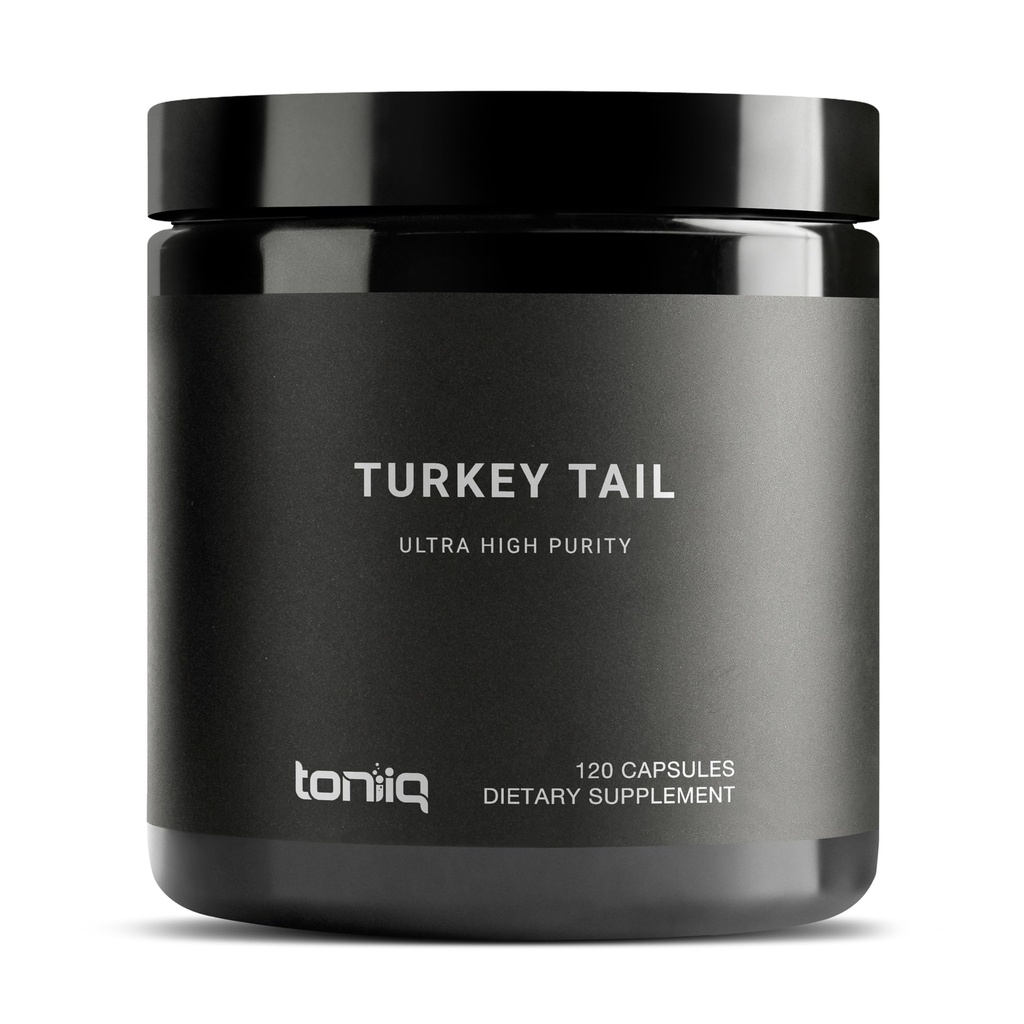 Turkey Tail Mushroom Capsules - Ultra High Potency 10:1 Pura 30% Beta Glucans - Erittäin väkevä - kolmannen osapuolen laboratorion testattu - 120 kapselia