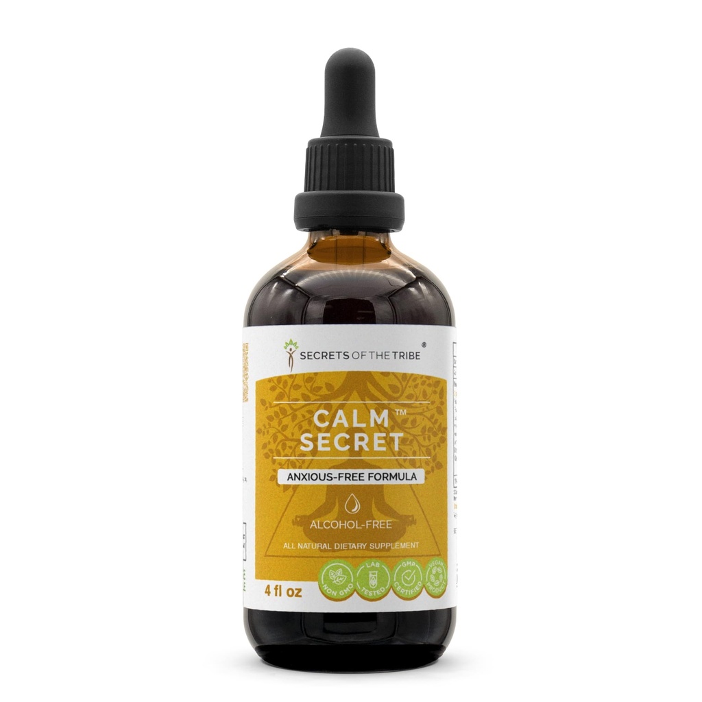 Heimon salaisuudet - Rauhallinen Secret, kasviperäisten täydentää Blend Drops Alkoholiton nesteuute, Anxious-free Formula (4 fl oz)