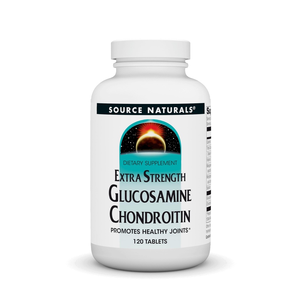 Source Naturals Extra Strength Glukosamiini Chondroitin,Promotes Terve nivelet* - 120 tablettia