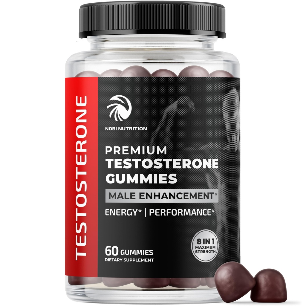 Testosteron Supplement för män för muskeltillväxt, Stamina & Prestanda | Testosteron Booster Muscle Builder för män | Test Boost Max med Tongat Ali | Test Booster & Male Enhancement | 60 Gummies