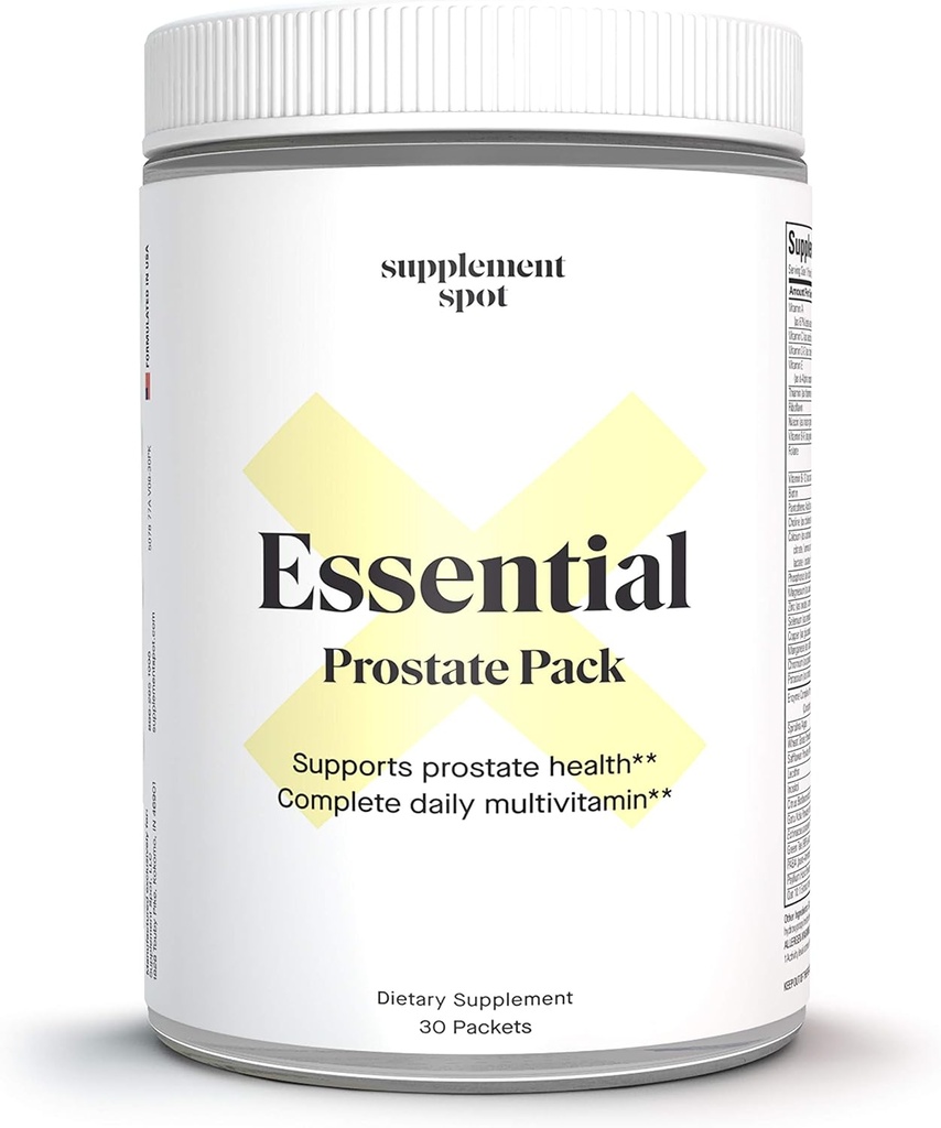 Essential Prostate Health Pack - Päivittäinen monivitamiini täydentää miesten w/Saw Palmetto, Vitamiinit, Minerals - Päivittäinen monivitamiini miesten tukemaan eturauhasen ja yleistä terveyttä - 30 paketit