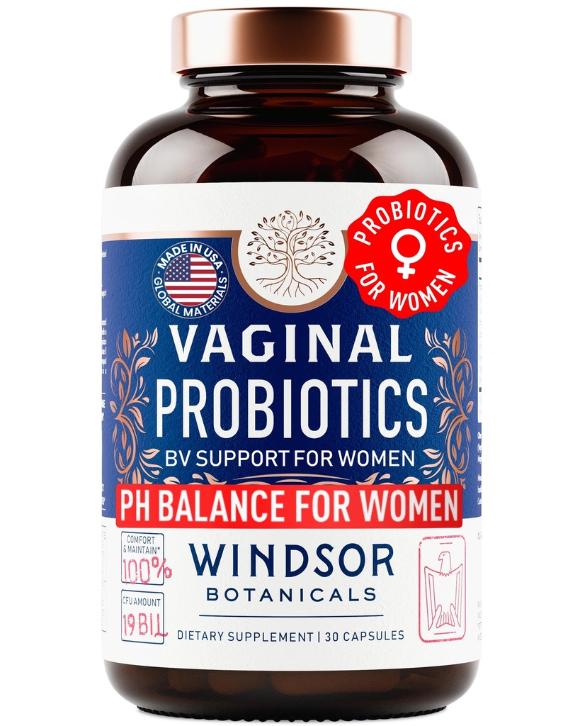 Naisten emätinprobiootit - 19Bil PMY,15-Strain Lactobacillus Probiootti PH Balance, virtsantakti tuki, Odor & Jeast Health - Balance Complex naisten BV Support Supplements - 30 Vegan Caps