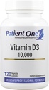 Patient One Vitamin D3 10 000 IE | Tillägg för att stödja immun, hjärta och benhälsa * Högt absorberbart kolekalciferolform | 120 kapslar