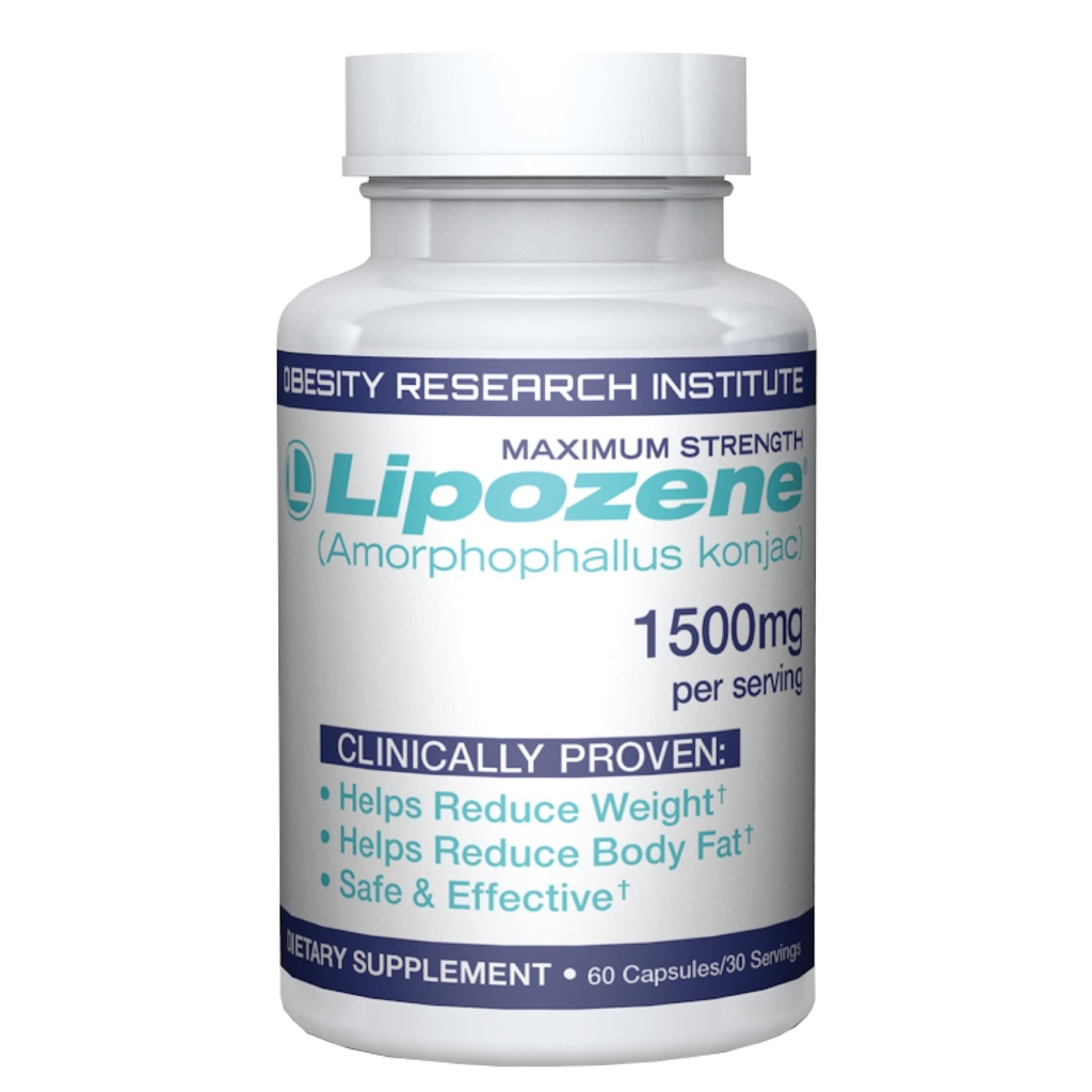 Lipozene ruokavalio pillereitä - laihtuminen täydentää - ruokahalua Supressant- 1 pullo 60 kapselia 30 tarjoilua - Ei kofeiinia
