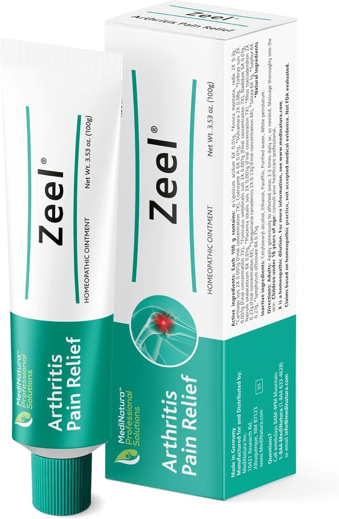 MediNatura Zeel voide Joint Stiffness - Arnica + 14 Vaikuttavat aineet - Valmistettu Saksassa - 3.53 oz