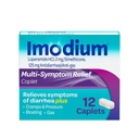 Imodium Multi-Symptom Relief Caplets, Loperamide Hydrochlorothiade & Simeticone Anti-Diarrheaal Medicine for Ripulin, kaasun, turvotuksen, Cramps & Pressure, HSA/FSA Oikaistu, 12 t