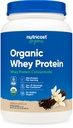 Nutricost Organic Whey Protein Concentrate, French Vanilla Flavored, (2LBS) - Gluteeniton, ei-GMO