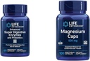 Life Extension 60 kasvissyöjän kapselit Enhanced Super digestiivinen Enzymes & Probiootit ja 100 magnesium kapselit sydämen, luun, aineenvaihdunta tuki