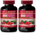Aivojen ja muistin Power Boost - Goji Berry - Natural ANTIOXIDANT Complex, Immuuni tuki, Noni täydentää pillereitä, Mangostein Extract, acai Berry, superhedelmä Complex, Energy Booster, 2 pullot 120 Caps