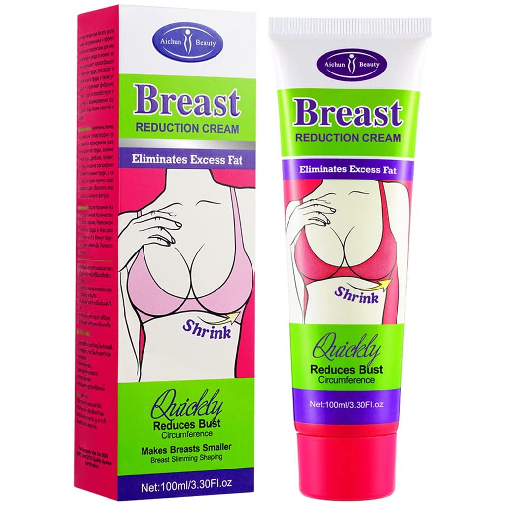 AICUN Beauty Rintojen Reduction Cream Kutista rintaan nopeasti ohentava muoto rintojen rasvaa polttaa 100ml 3.30 Fl. Oz