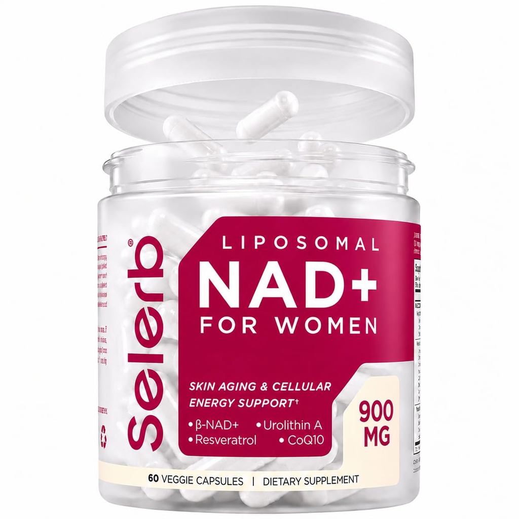 NAD+ Naisten lisäosa - NMN Vaihtoehto: β-NAD+, Trans- Resveratrol, CoQ10, D-Ribose - edistää solun uudistumista, energia, ja Radiant ihon terveys - 60 kapselia Advanced